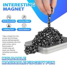 550+pcs Ferrite Putty Fidget Toys | Ultimate Stress Relief & Focus Tool for Adults | Reusable Desk Toy for Office Anxiety & Sensory Play | The Best Gift and Time-Killer for Adults