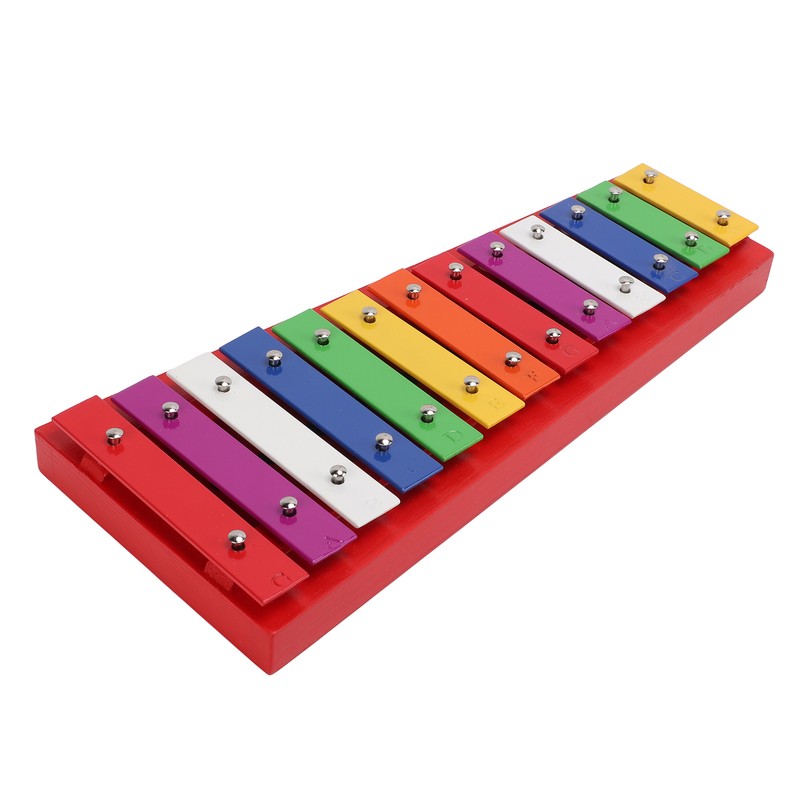 Colorful Xylophone Aluminum Birch 13 Tones Professional Glockenspiel for Creating