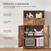Iwell Storage Cabinet with 2 Drawers & Adjustable Shelves, Cupboard,