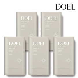 도엘 100% 무기자차 뽀송뽀송 썬스틱 5개세트 Doel 100% Mineral Sunscreen Dry Stick Set of 5