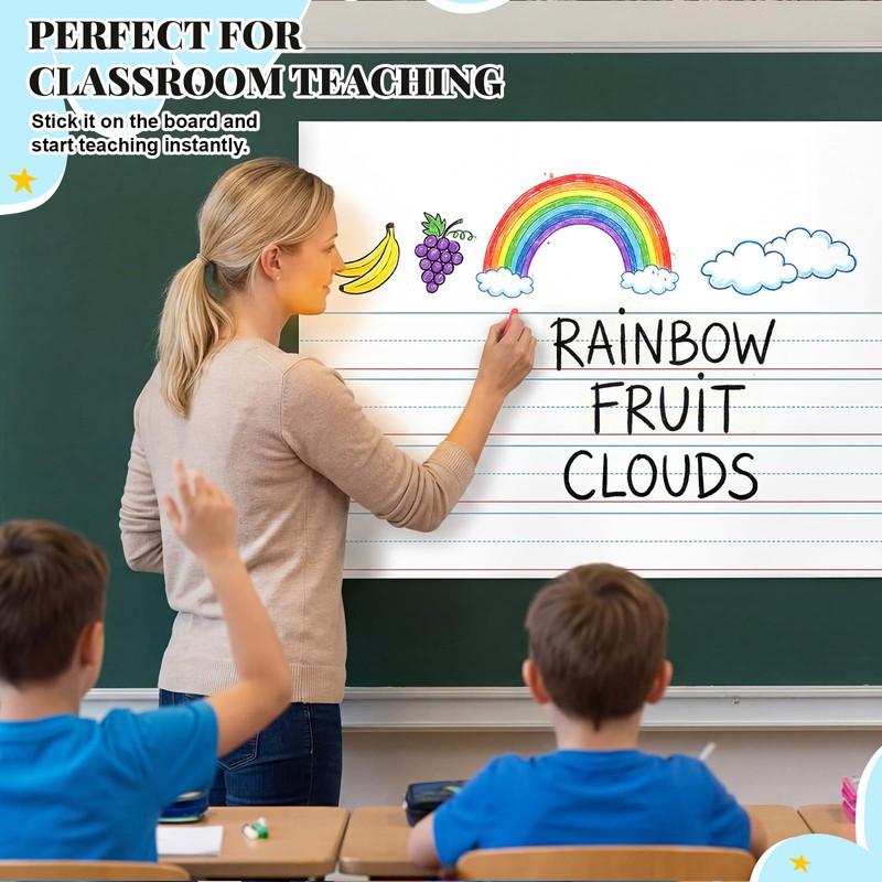Jetec 1 Roll Blank Lined Paper for Kid to Write
