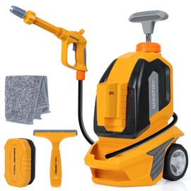 Kids Clean Car - Kids Car Washer Toys with Scraper Sponge Towel - Toddler Pretend Playing Tools Car Wash Gun Manual Pressure - Role Playing Toy Gift for Boys Girls