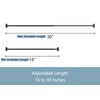 TYRON 2 Pack Screwed Sash Curtain Rod Adjustable 18-30 Inch,