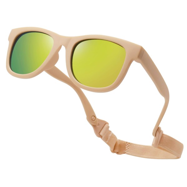 COOLSOME Kids Flexible Polarized UV400 Sunglasses with Strap For Boys