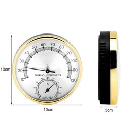 TaimeiMao Sauna Thermometer, Hygrometer Analogue, Hygrometer Outdoor Stainless Steel, Hygrometer Indoor Analogue, Waterproof Thermometer Outdoor Sauna Thermometer Hygrometer Indoor Analogue