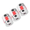 3Pcs Flexible Coupler Aluminum Alloy Ball Screw Coupling Kit Motor