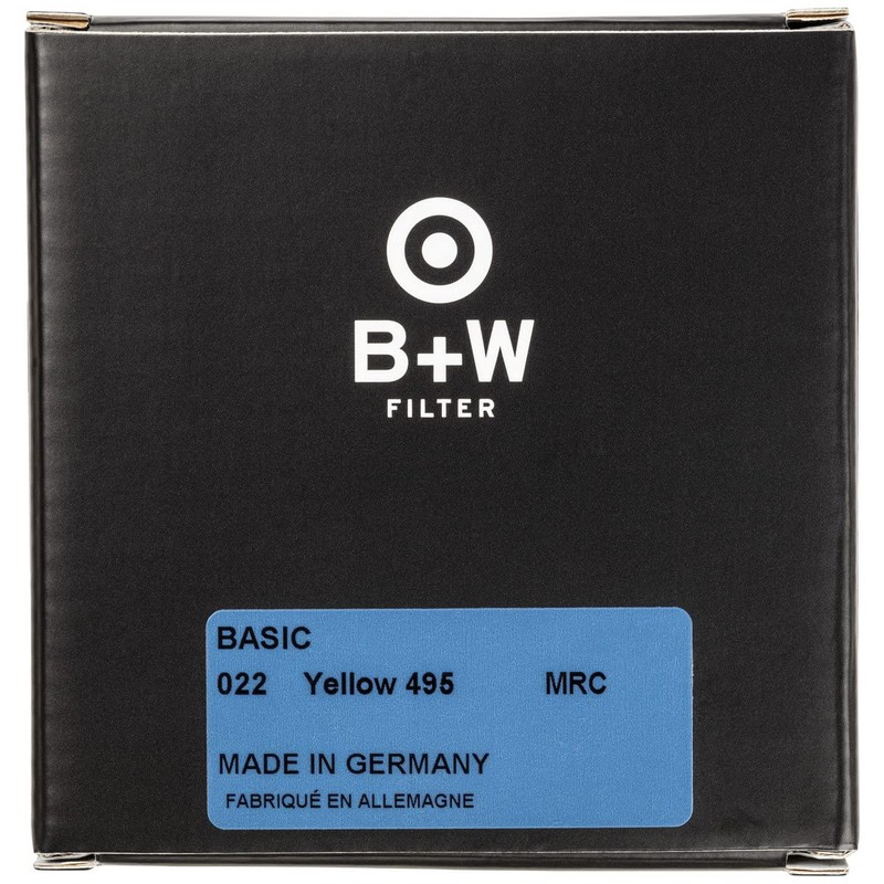 B+W Yellow Filter 022 MRC Basic 49 mm (16x Hardened,