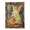 ÁNGEL DE MI GUARDA CON ORACION IMAGEN CUADRO RUSTICO 13”X18”,New