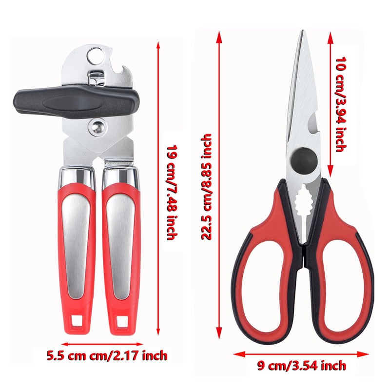 KYDLLF Left Handed Kitchen Scissors Shears and Can Opener Set,