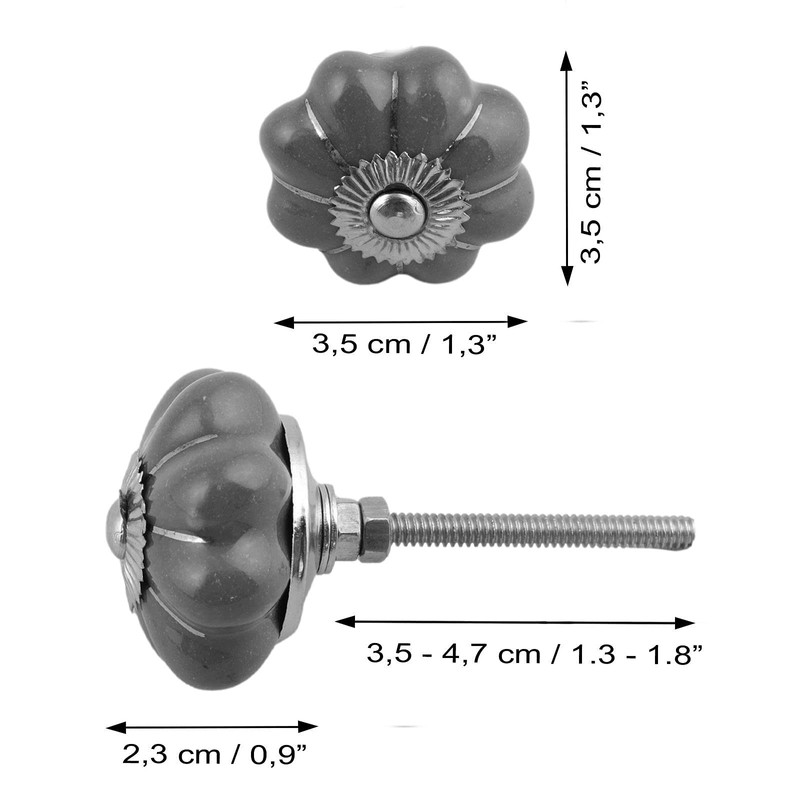 Freak Scene Ceramic Furniture Knob Shabby Chic Rosette Small Two
