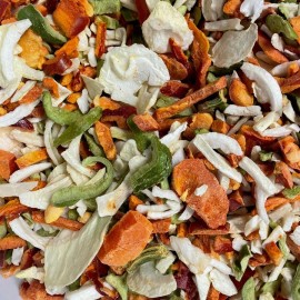 Homesteading in Ohio Freeze Dried Onions and Bell Peppers Green and Red Peppers