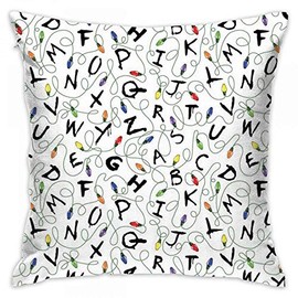 Meius Stranger Things Print Decorative Throw Pillow Covers/Handmade Pillow Shams, Pillows Inserts Decorative Throw Pillows 18 inch x 18 inch