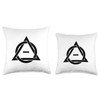 Therian symbol Quadrobics sport sign black Throw Pillow