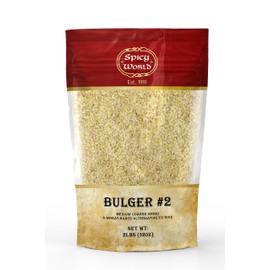 Bulgur Cracked Wheat Medium Coarse #2, 2 LB Bag (32oz) | USA Grown Bulgar Wheat for Tabouleh | 100% Natural & Pure | Great for Vegan Recipes by Spicy World