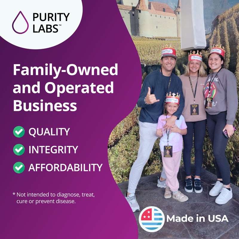 Purity Labs Pure Organic Trans-Resveratrol - Vegan Supplements for Heart,