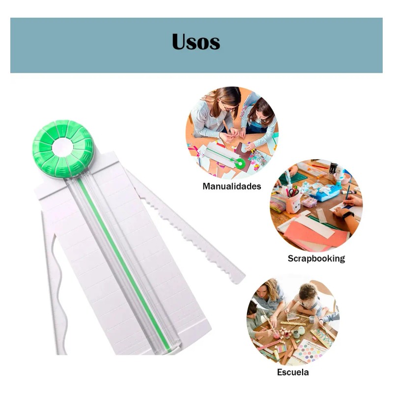 Guillotina Cortador Papel Multiuso 12 Cortes En 1 Scrapbook