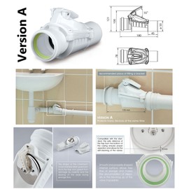 Horizontally Assembled Inline Anti Flood 50mm Backwater Check Valve Backflow Prevention