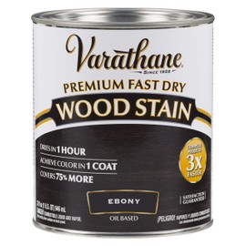 Varathane 269395 Premium Fast Dry Wood Stain, Quart, Ebony