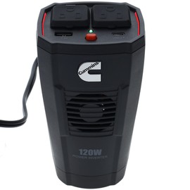 Cummins CMN120C 120 Watt Cupholder Inverter with Dual AC Outlets DC to AC Car Inverter 12v to 110v