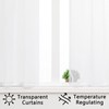 Topfinel Voile Curtains with Drawstring in Linen Look Transparent for