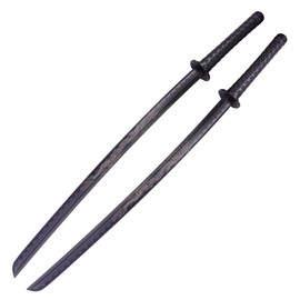 Polypropylene Katana Sword - Japanese Training Samurai Sword, Blunt Longsword, Martial Arts Practice, Safe, Easy, Cosplay, Black, Dragon, Fire, for Men and Women, Two Dragons(Two in Total)