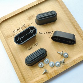 ZAYOIZY 2 Pair Luggage Side Feet Suitcase Bracket Foot Replacements Luggage Legs with Screws, Anti-Slip Foot Nails, Travel Case Foot Studs, Stand Legs, DIY Project