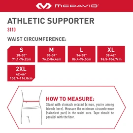 Mcdavid 3110 atlético Supporter (Pack de 2), Negro, XX-Large