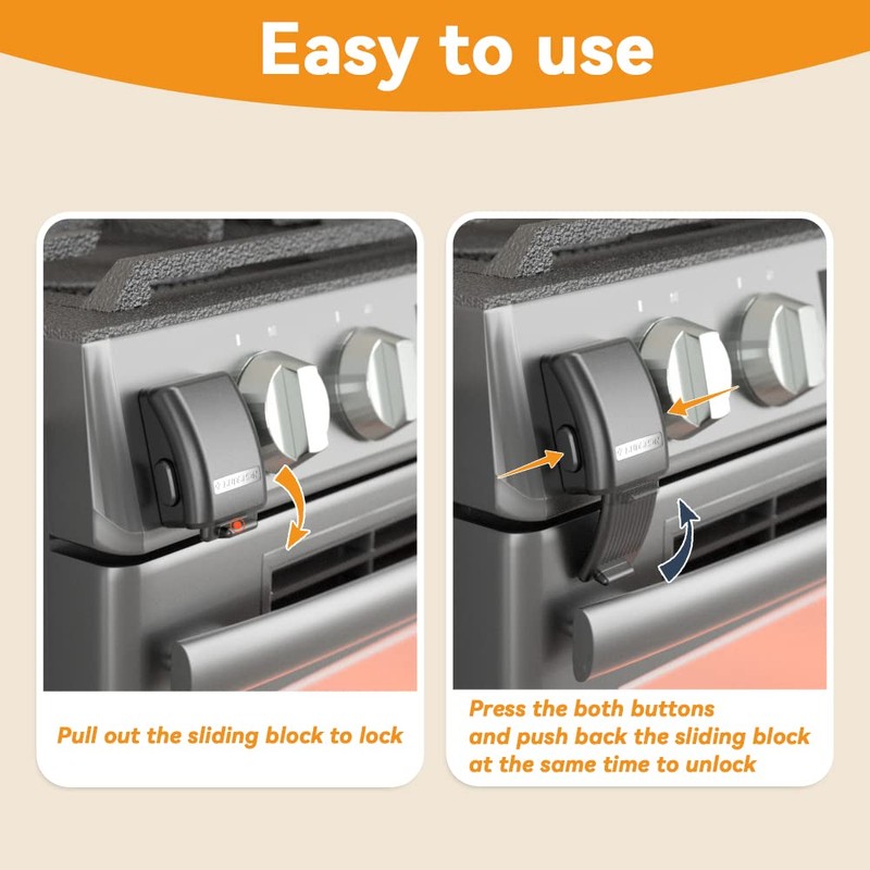 EUDEMON 1 Pack Updated Oven Front Lock,Childproof Oven Door Lock,