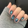 BABALAL Square Press on Nails Short Fake Nails Dark Green