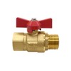 BesNPT Garden Hose Shut Off Valve Full Flow,Brass 3/4” GHT