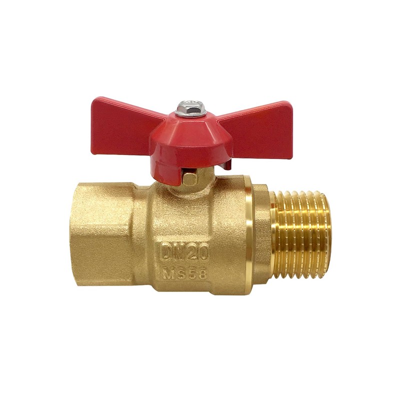 BesNPT Garden Hose Shut Off Valve Full Flow,Brass 3/4” GHT