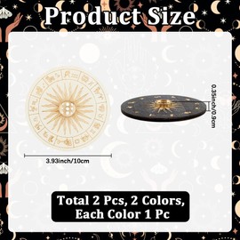 CREATCABIN Incense Stick Holder Constellation Motif Incense Stick Holder Wooden Incense Burner Exquisite Zodiac Sign Sculpture Ash Catcher for Backflow Incense Sticks Meditation Yoga Spa 10 x 10 cm