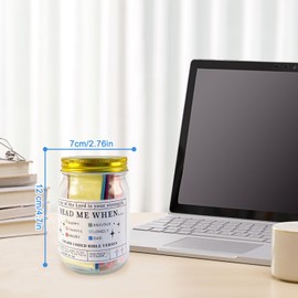 Bible Verses in a Jar Portable Bible Verses Prayer Cards Mini Bible Verses Jar with Coloring Bible Verses Thank-You Christian Bible Gifts Bible Verses Jar for Emotions
