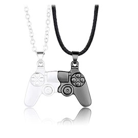 Fuqimanman2020 1 Pair Game Controller Couple Pendant Necklace for Couples Lovers Him and Her Best Friend Friend BFF Friendship Punk Jewelry-Black Silver