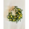 Lulu's Lulu's Mimosa Spring Wreath, Artificial Flower, Natural Wreath, Size:
