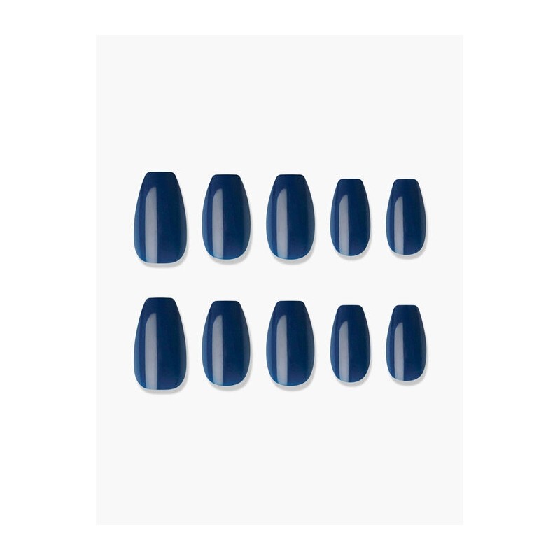 Reusable Nail Tips Modern Navy (Coffin) / 리유저블 네일팁 모던