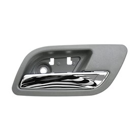 TRQ Dark Gray & Chrome Rear Inside Interior Door Handle Passenger RH Compatible with GM