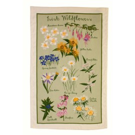 Irish Wild Flowers Cotton Tea Towel