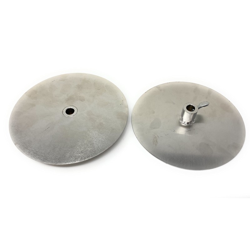 Gyros Yeros Barbecue Kebab Disc Plates (Set of 2) Stainless