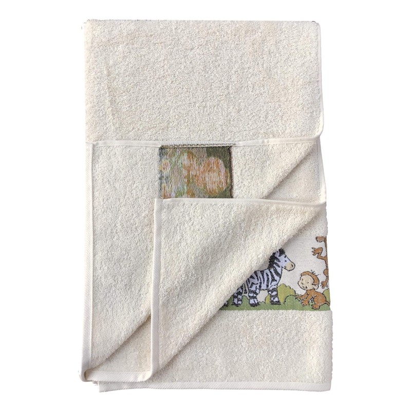 Children's Bath Towel Baby Bath Towel Zoo Animals 100 x