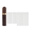 WUTA 24 Pcs Leather Sewing Needles with Black Wood Case,