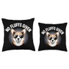 Funny Corgi No Fluffs Given Throw Pillow