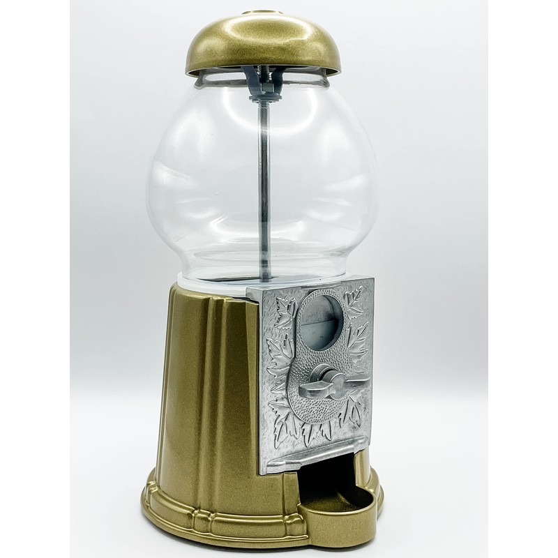 Gumball Dreams Classic Gumball Machine/Candy Dispenser, 9 Inch - Gold