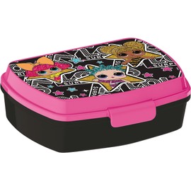 p:os p:os L.O.L. Surprise Lunch Box for Children with One Compartment, Plastic Lunch Box with Clip Fasteners, Lunch Box for Nursery, School and Leisure