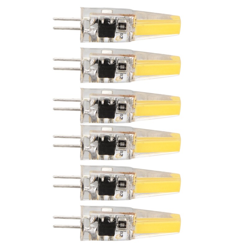 6 Pcs 6W 500LM G4 Bulb LED COB Silica Gel