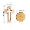 Floatdream Wooden Standing Cross, Wooden Cross with Base, Cross Decoration