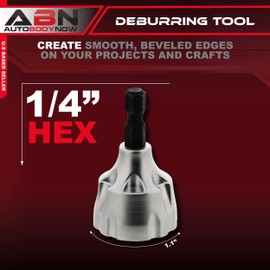 ABN Bolt Deburring Tool - 0.1 to 0.8in Deburring Bit Chamfer Tool Drill Attachment for Steel, Copper, Brass, and Wood