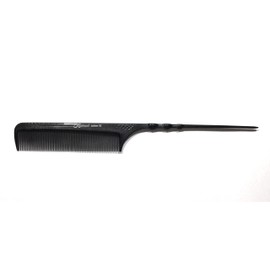Hercules Sägemann HS C16 Carbon 16 Professional Ergo Comb Charcoal (Antistatic) Carbon Comb with Even Tooth 9 Inch Handle Comb (16a)