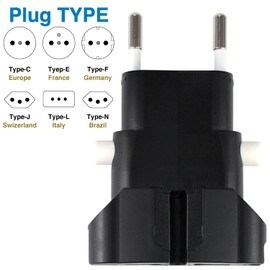 ROAD WARRIOR Universal Travel Plug Adapter Europe/UK/Australia/USA/India/China Compact Does Not Convert Voltage RW101BK Black