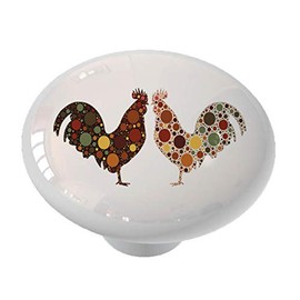 Gotham Decor Retro Rooster Pair Drawer/Cabinet Knob
